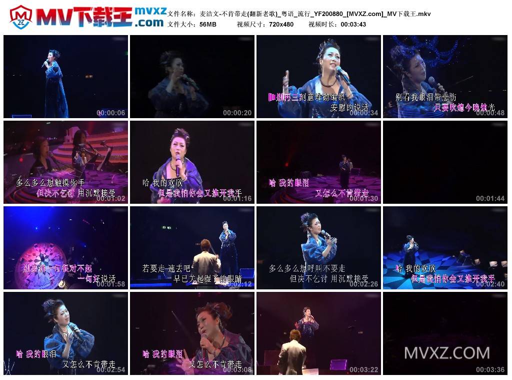 麦洁文-不肯带走(翻新老歌)_粤语_流行_YF200880
